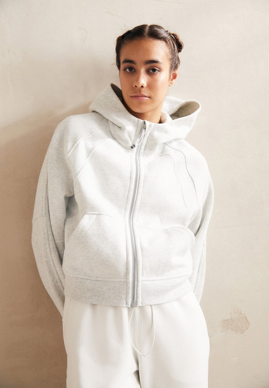 

Толстовка на молнии Scuba Oversized Full-Zip lululemon, цвет heathered core ultra light grey
