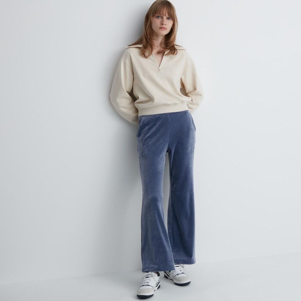 

Брюки Uniqlo из эластичной замши, синий