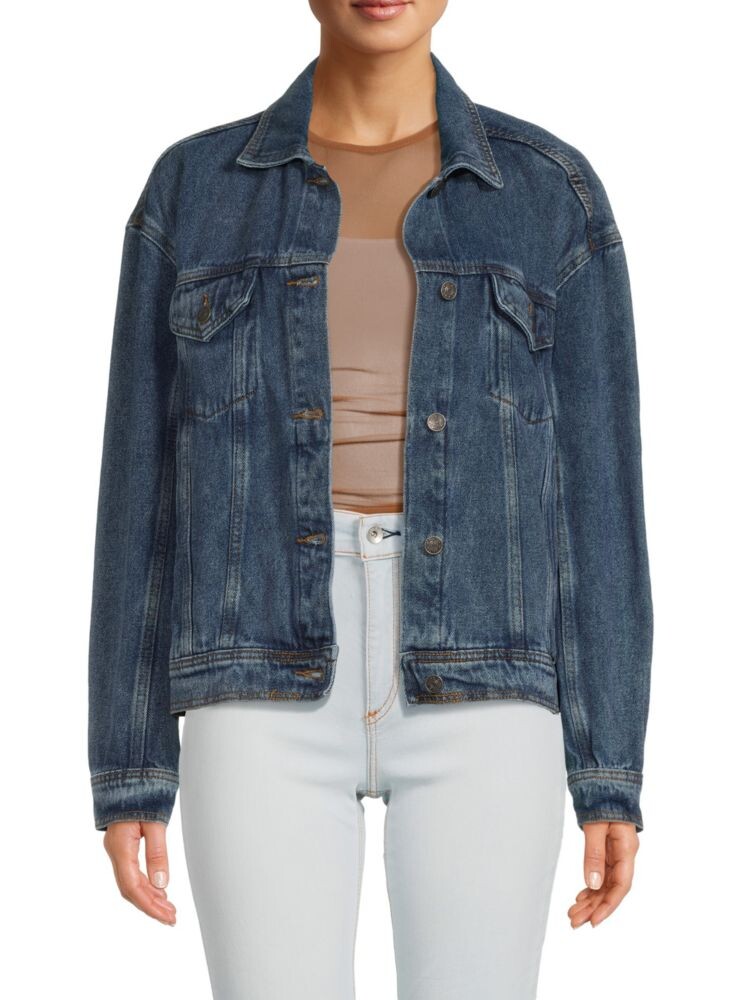 

Джинсовая куртка Shawna стираной Walter Baker, цвет Dark Wash