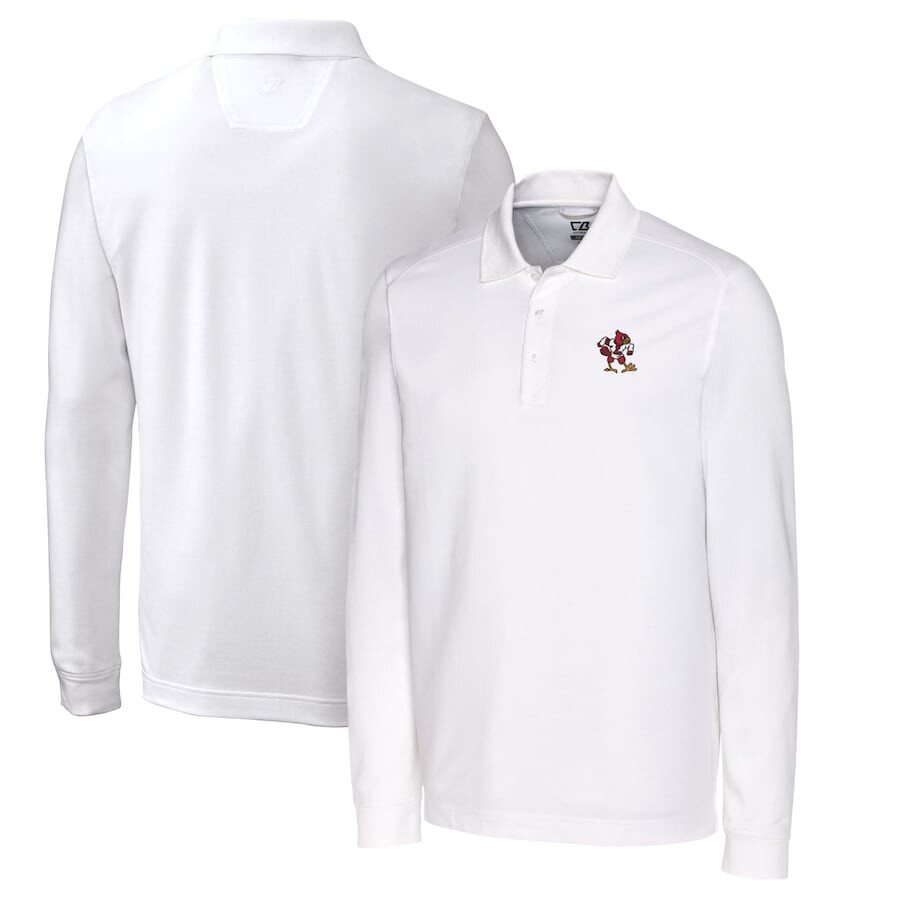 

Поло с длинным рукавом Cutter & Buck Louisville Cardinals, белый