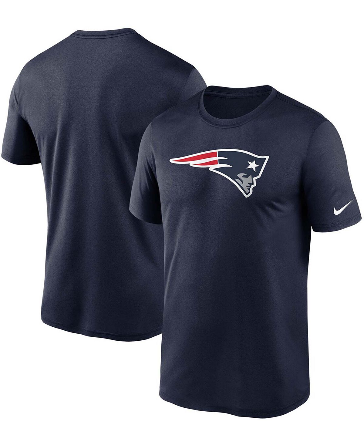 Мужская темно-синяя футболка Big and Tall New England Patriots с логотипом Essential Legend Performance Nike