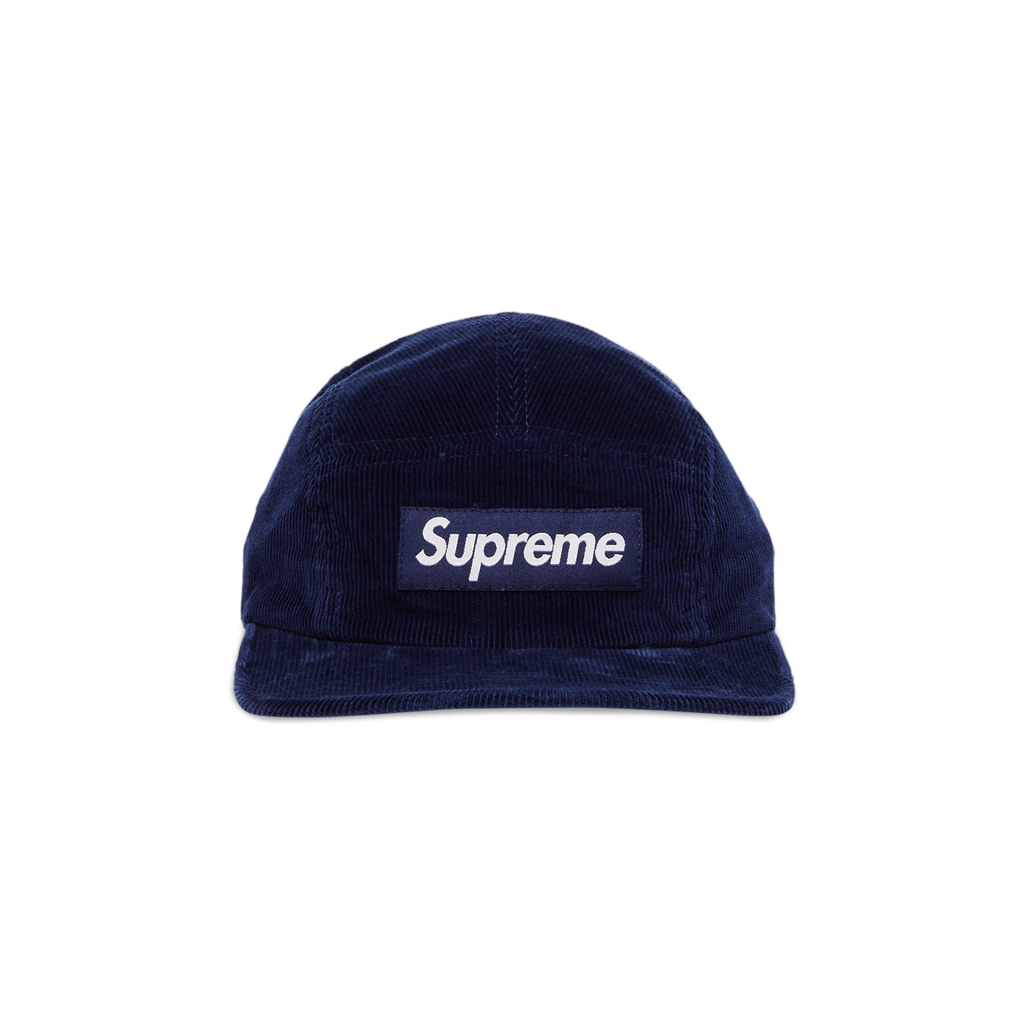 Вельветовая кепка Supreme, темно-синяя