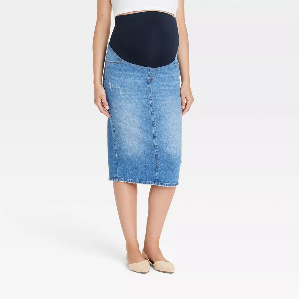 

Юбка-миди для беременных из денима Over Belly - Isabel Maternity от Ingrid & Isabel Isabel Maternity by Ingrid & Isabel, цвет Medium Wash