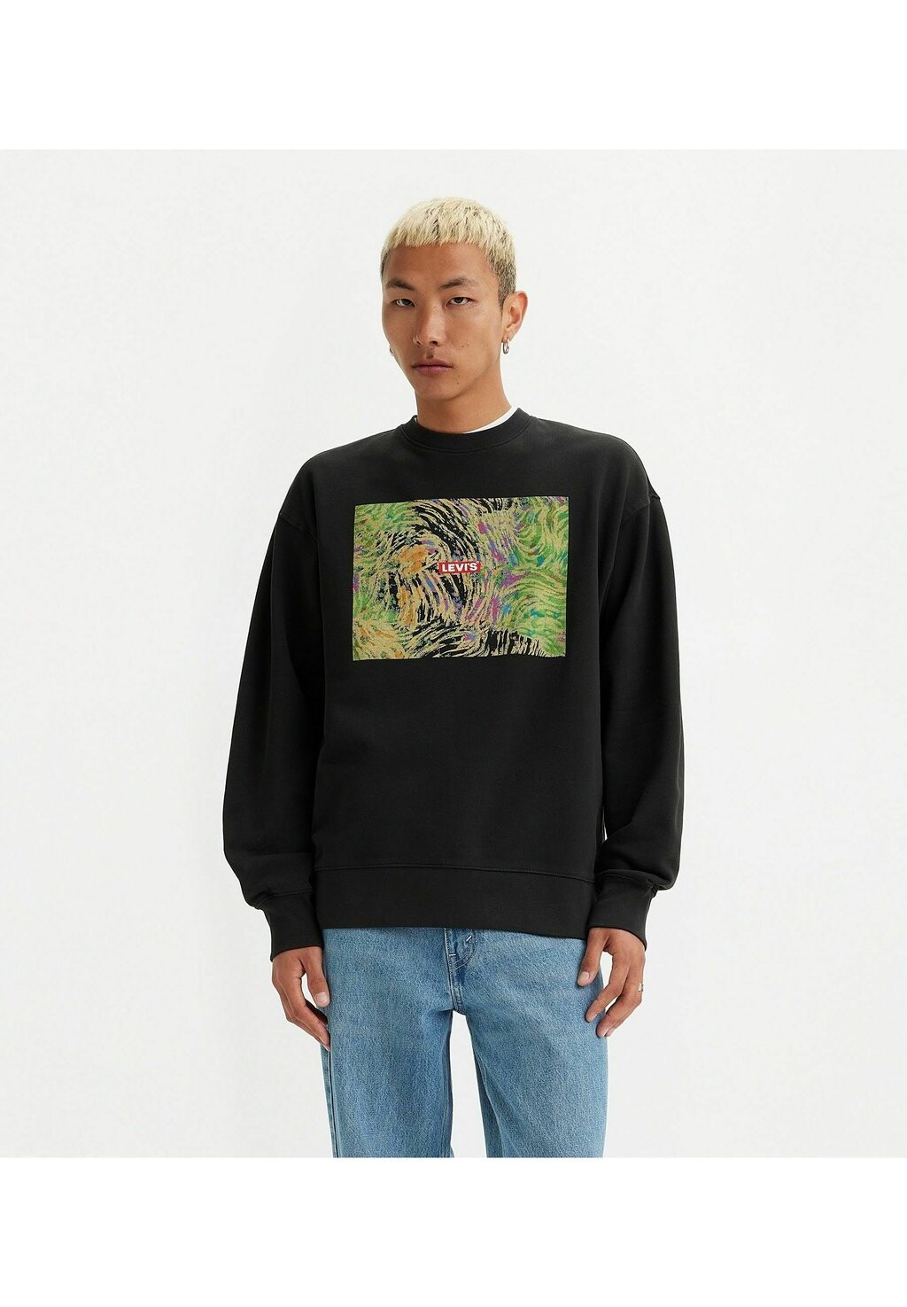 

Толстовка Levi's Graphic, коралловый плакат экипажа br, Черный