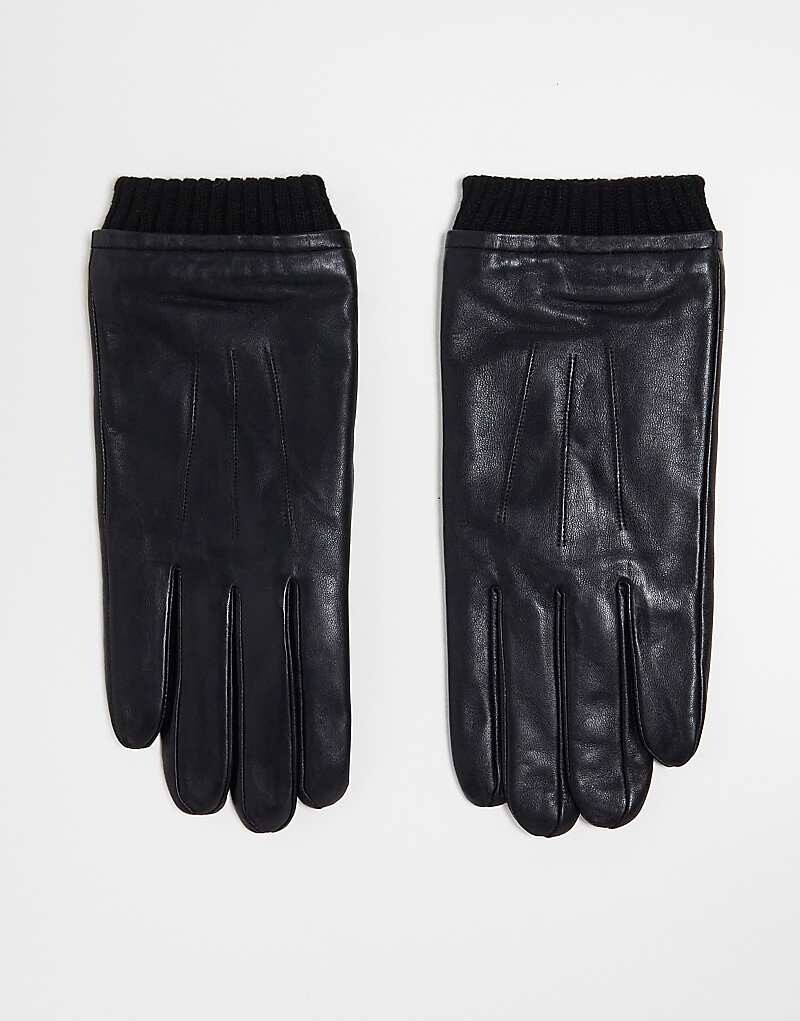 

Черные кожаные перчатки Barneys Originals