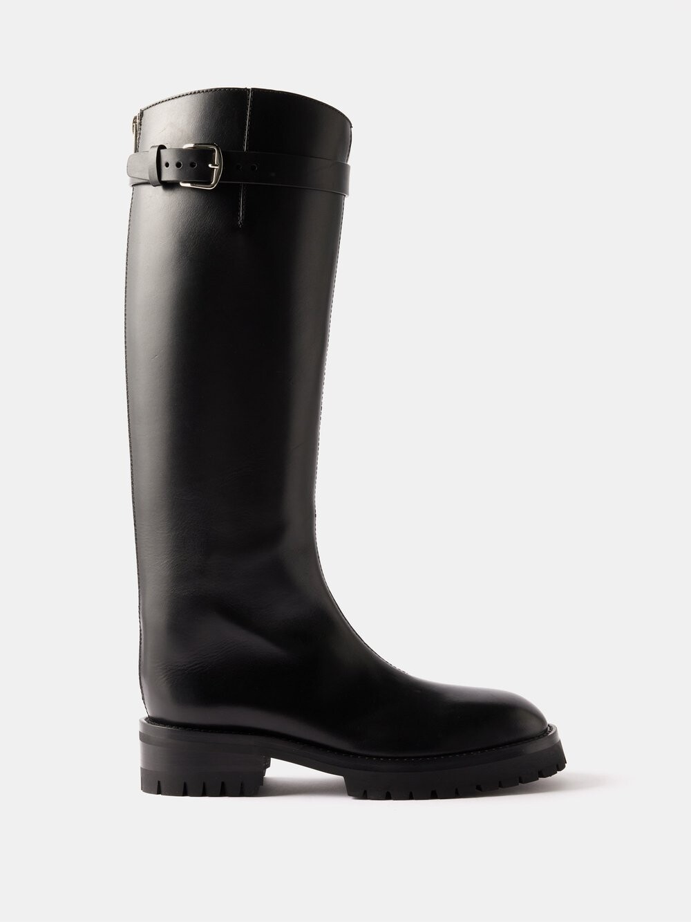 

Кожаные сапоги nes до колена Ann Demeulemeester, черный