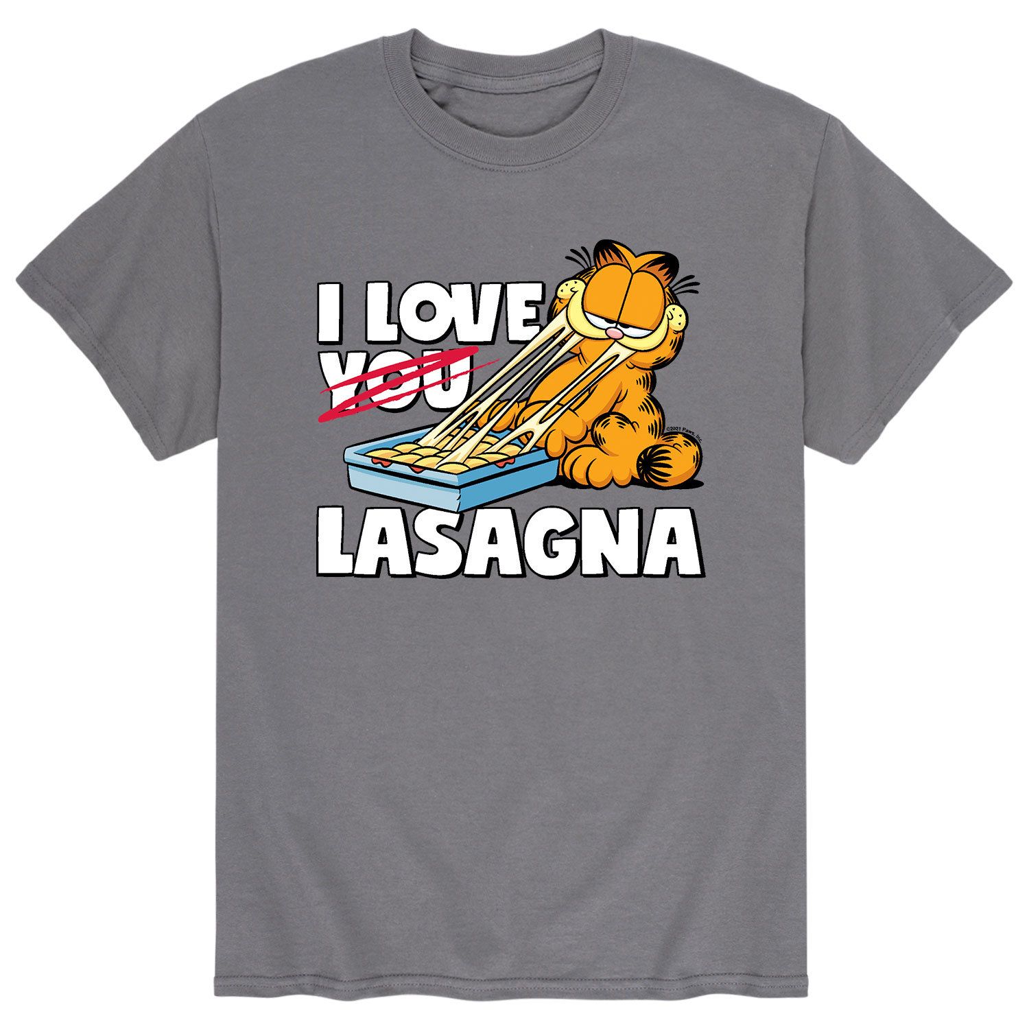 Мужская футболка Garfield I Love Lasagna Licensed Character garfield lasagna party [switch]