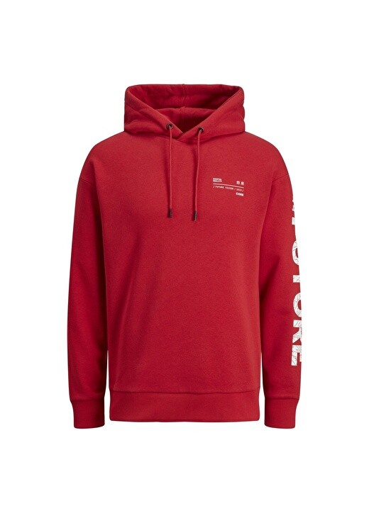 

Красная мужская толстовка с воротником с капюшоном Jack & Jones