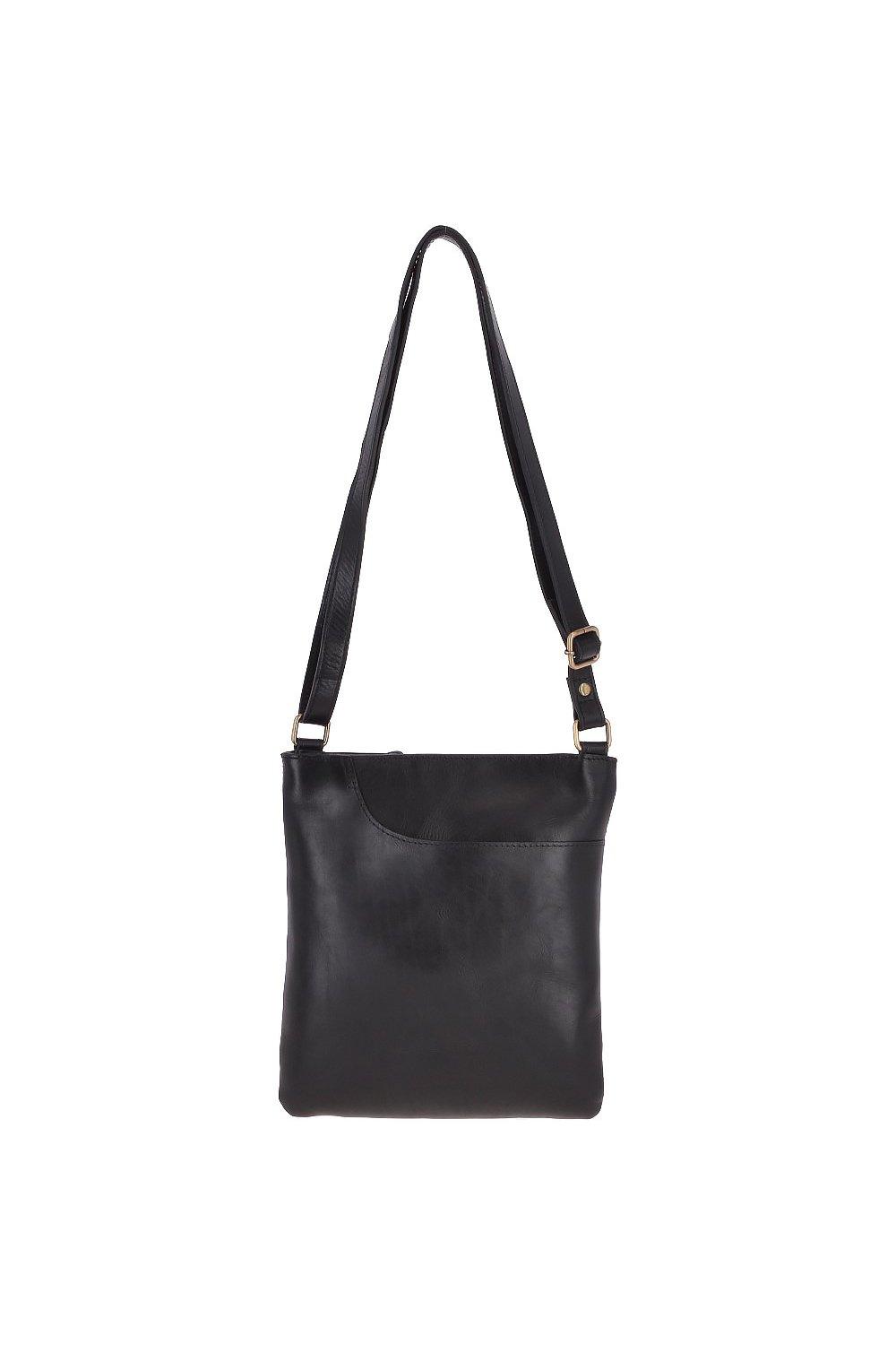 Маленькая кожаная сумка через плечо растительного дубления Ashwood Leather, черный сумка клатч классическая натуральная кожа внутренний карман фиолетовый