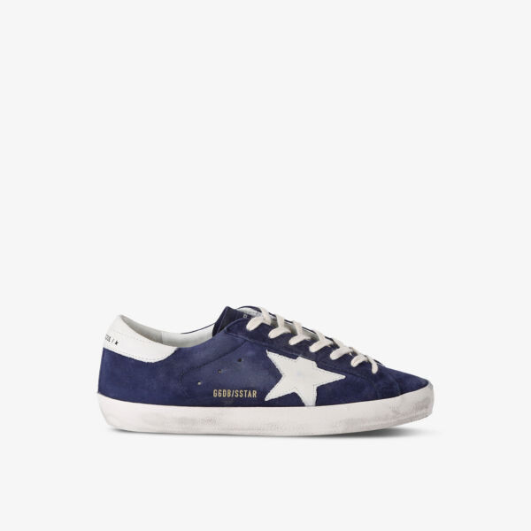 

Низкие замшевые кеды с нашивкой-логотипом Super-Star Golden Goose, синий