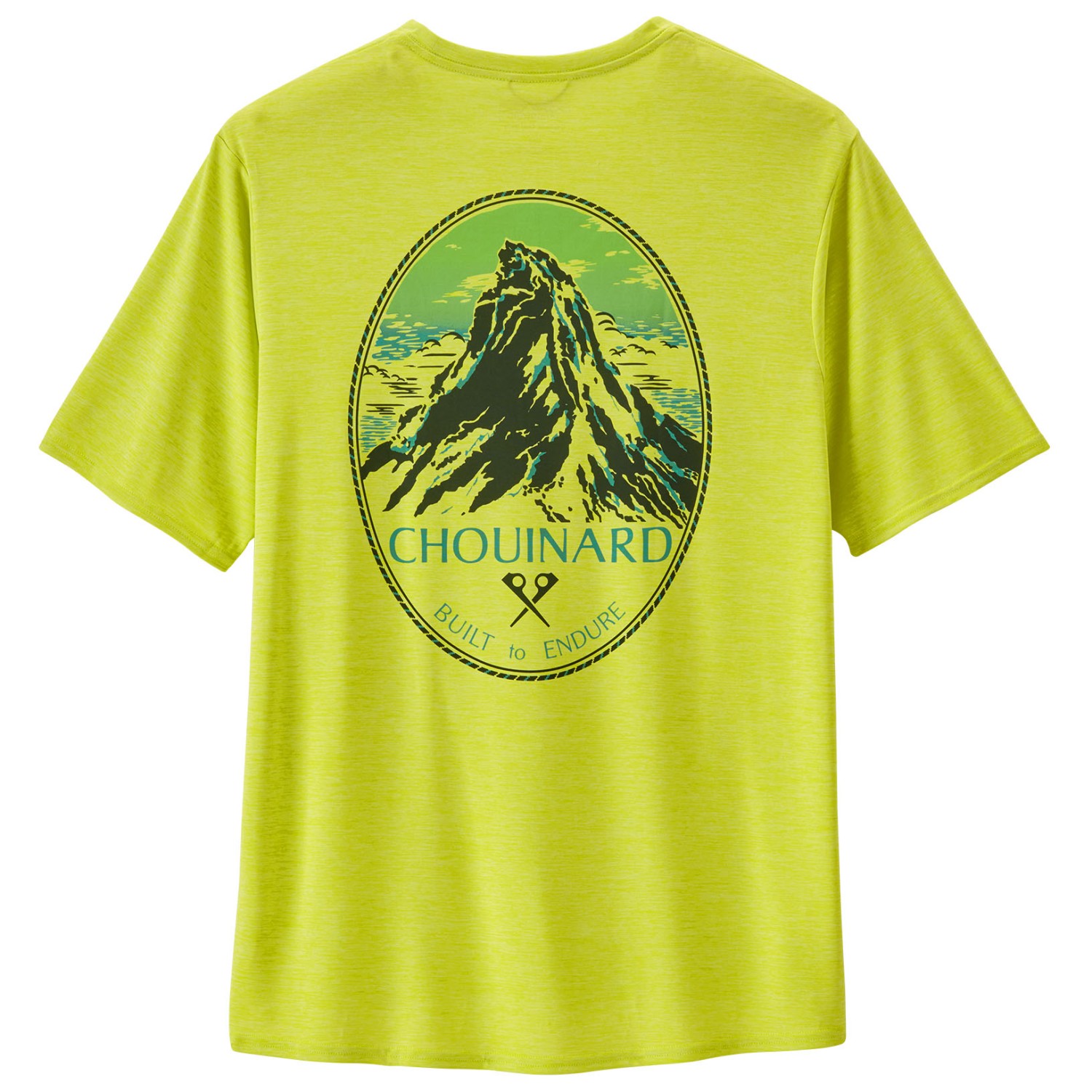 Функциональная рубашка Patagonia Cap Cool Daily Graphic Shirt Lands, цвет Chouinard Crest/Phosphorus Green X Dye цена и фото