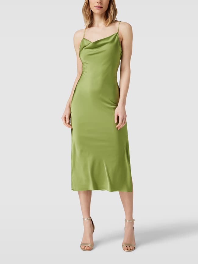 Коктейльное платье с запахом Unique, светло-зеленый