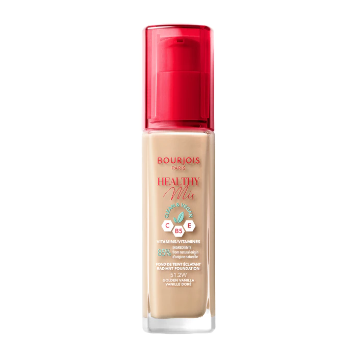 

Тональная основа Healthy Mix Clean Foundation Base de Maquillaje Bourjois, 51.2W Golden Vanilla