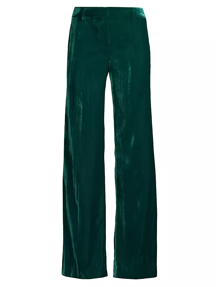 

Мятые бархатные брюки Tyson Ungaro, цвет jade