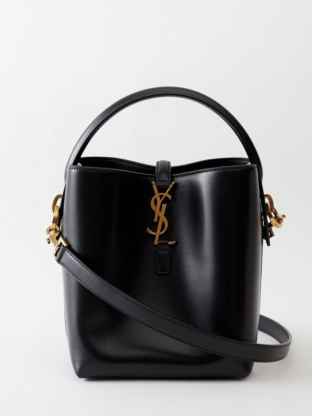 

Маленькая кожаная сумка-ведро le 37 Saint Laurent, черный