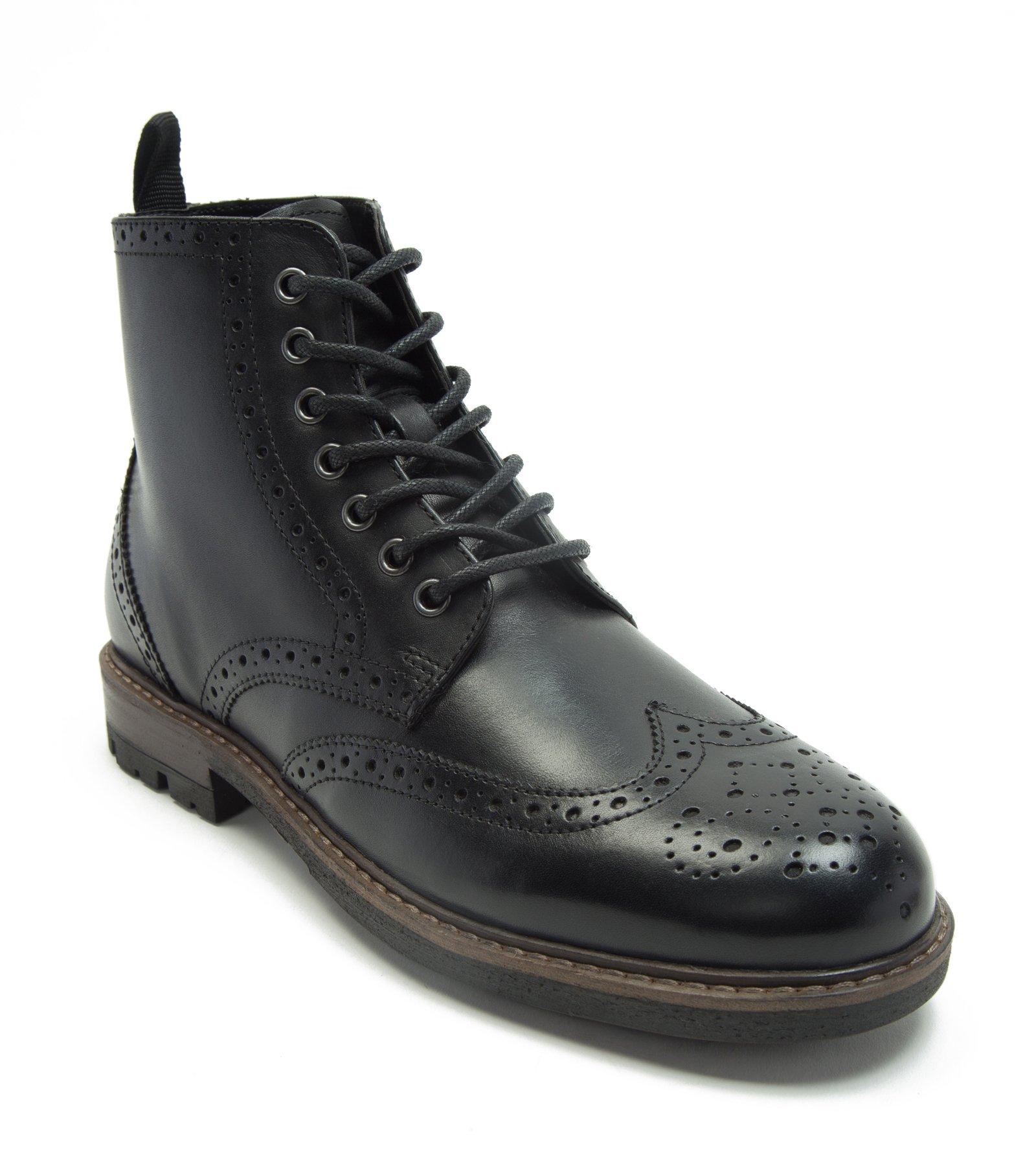 Кожаные ботинки броги 'Nesser' до щиколотки на шнуровке Thomas Crick, черный