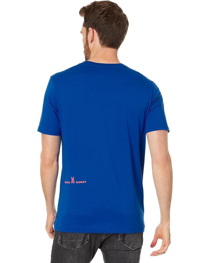 

Футболка Psycho Bunny Bradley High Density Graphic Tee, цвет Surf the Web