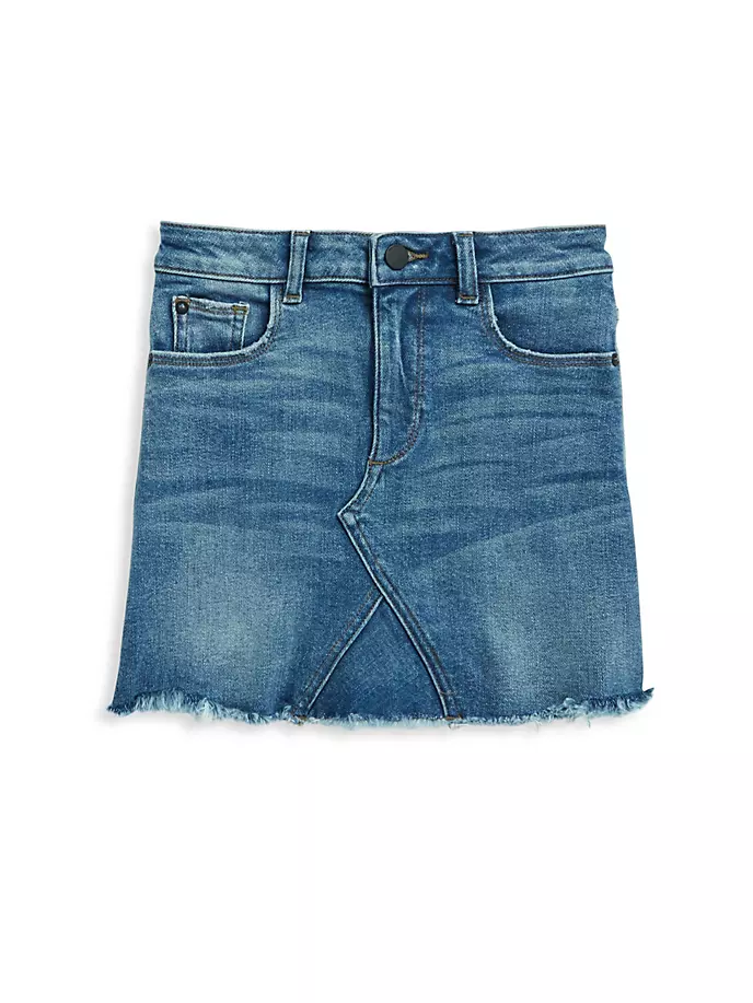 Шикарная джинсовая юбка для девочки Dl1961 Premium Denim, цвет blue rose цена и фото