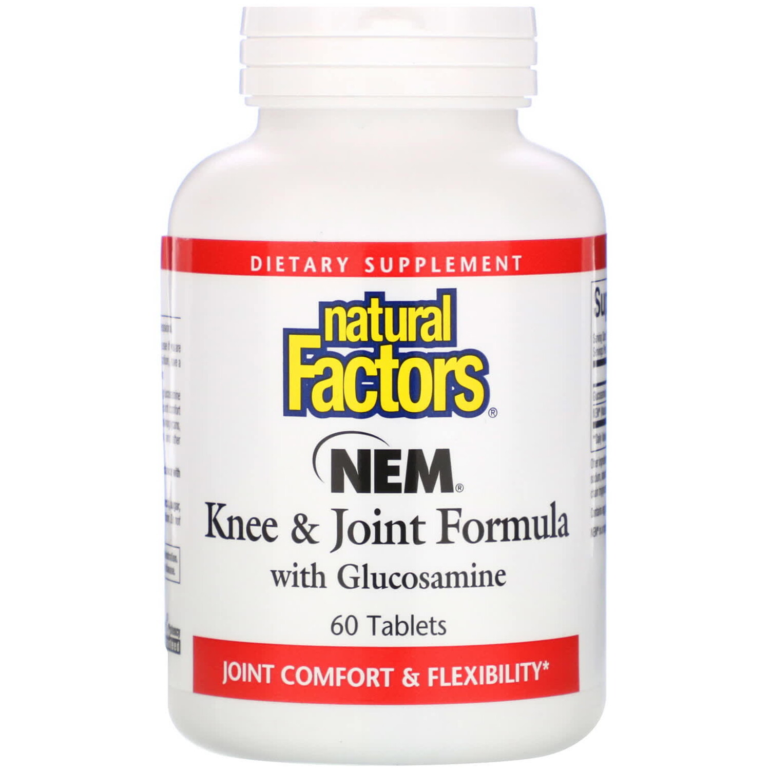 

NEM Формула для коленей и суставов с глюкозамином, 60 таблеток, Natural Factors