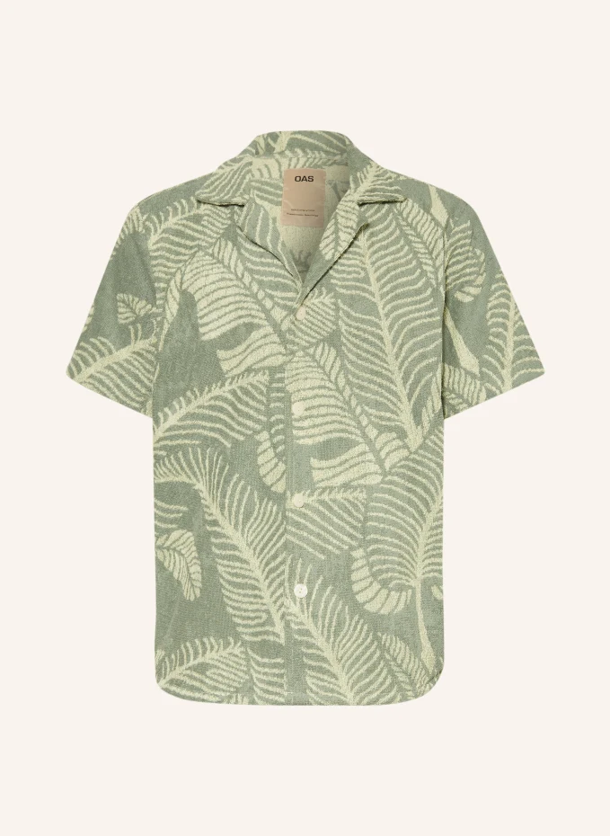 Комфортная курортная рубашка из махровой ткани Oas, зеленый клатч из махровой ткани единый размер зеленый