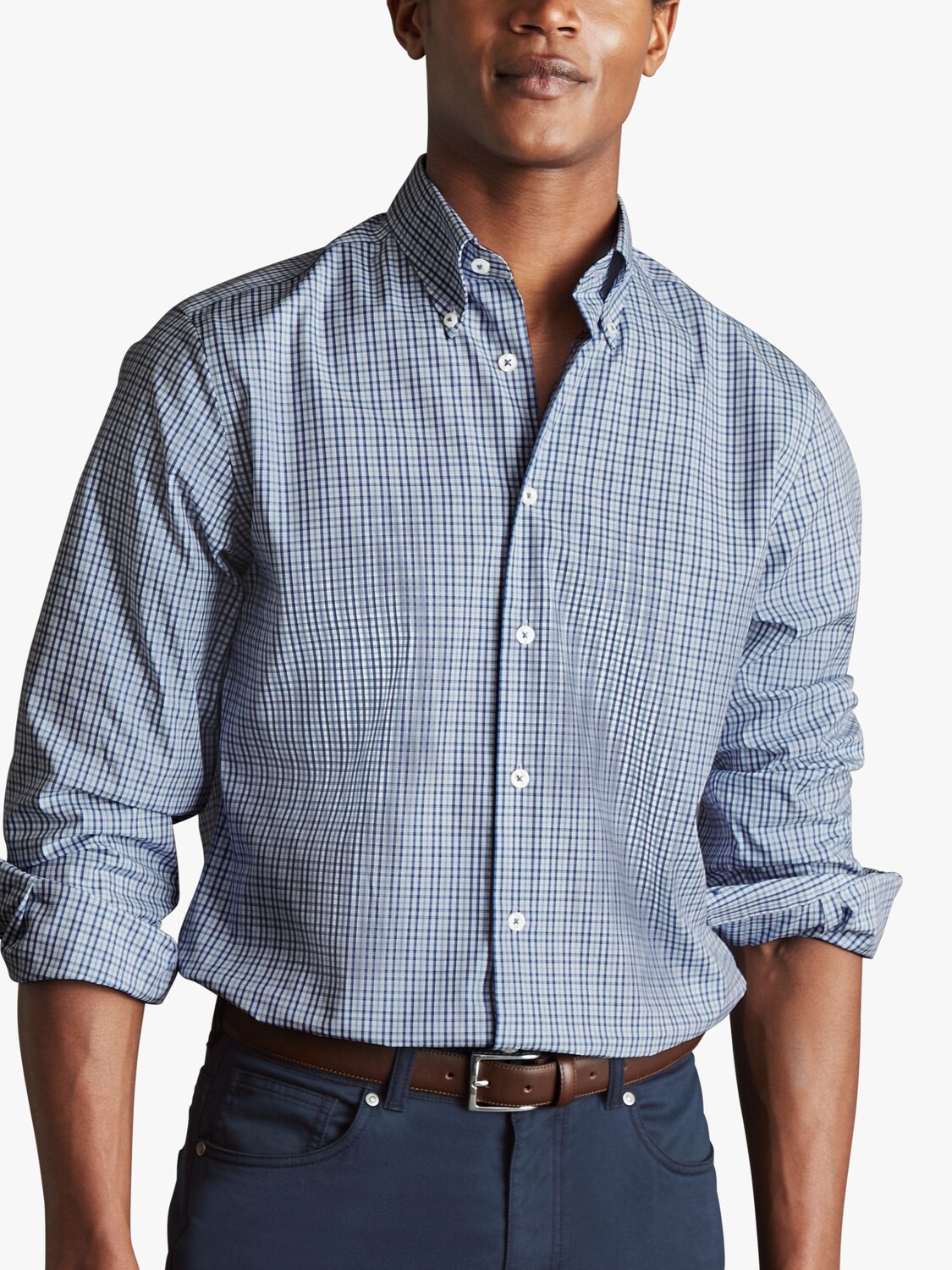 

Классическая рубашка в клетку Charles Tyrwhitt, Ocean Blue