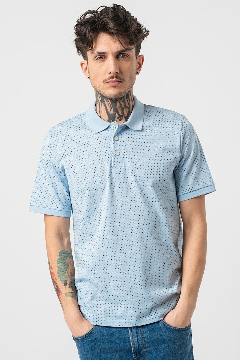 

Футболка с воротником и рисунком Jack & Jones, синий