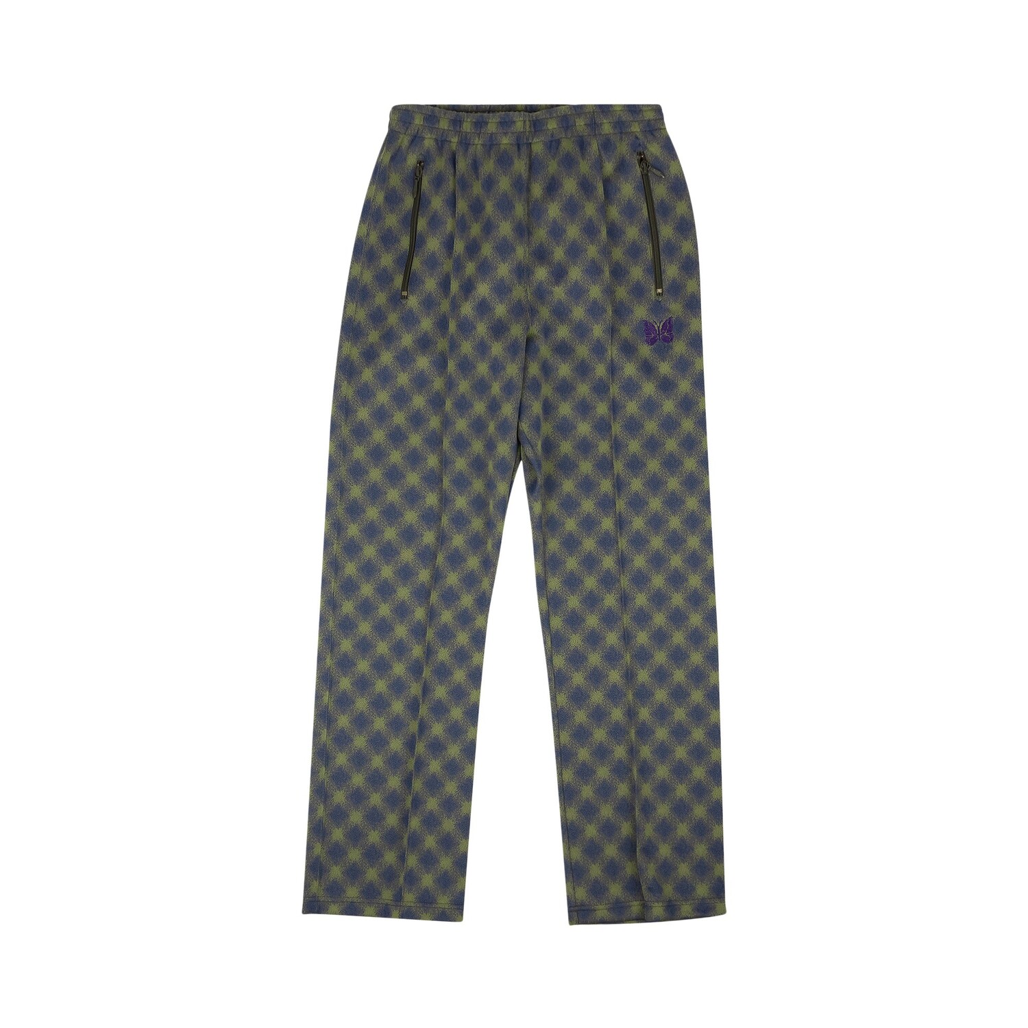 

Классические спортивные брюки Needles Monogram из жаккарда, цвет Синий/Оливковый