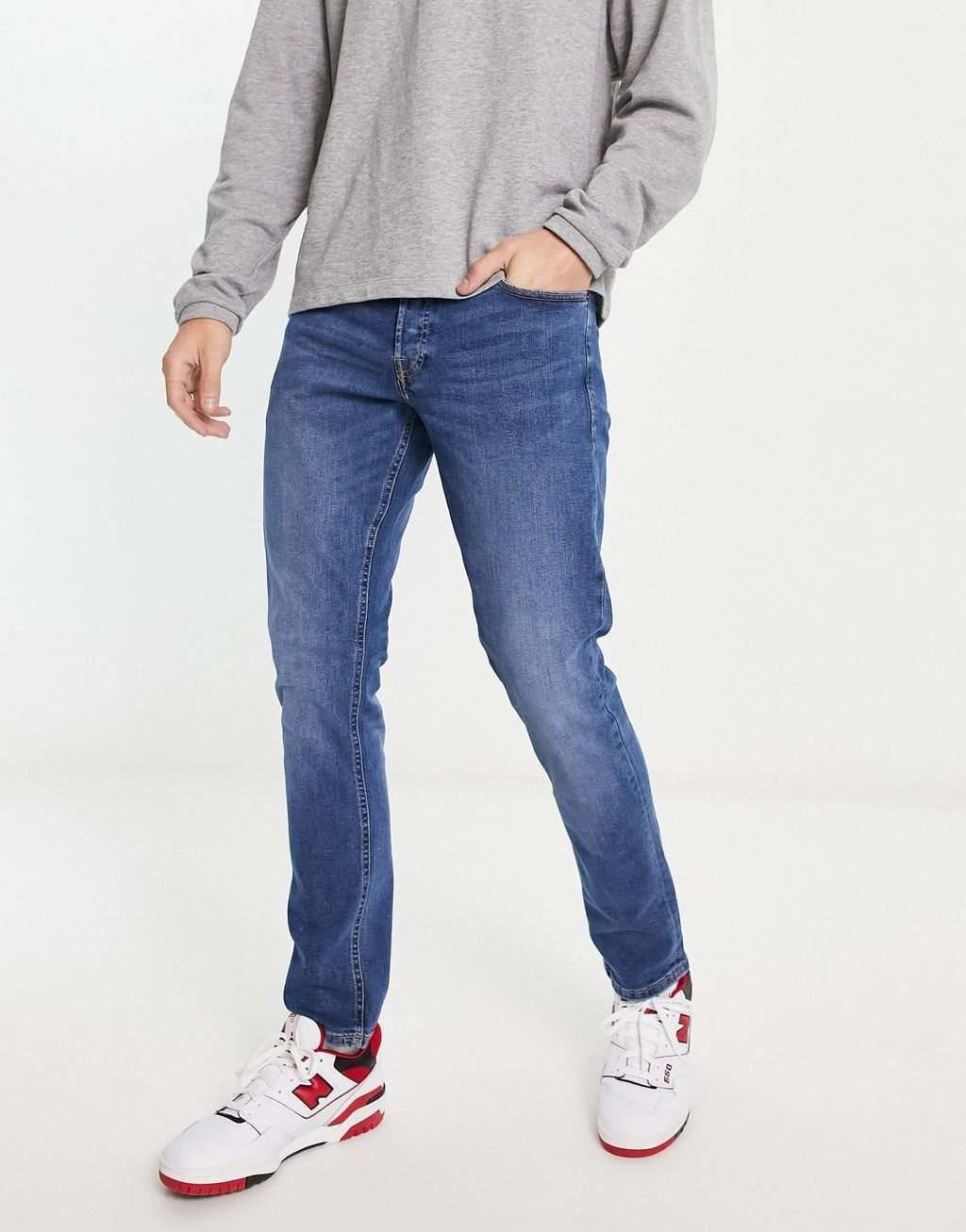 

Синие джинсы узкого кроя Jack & Jones Intelligence Glenn