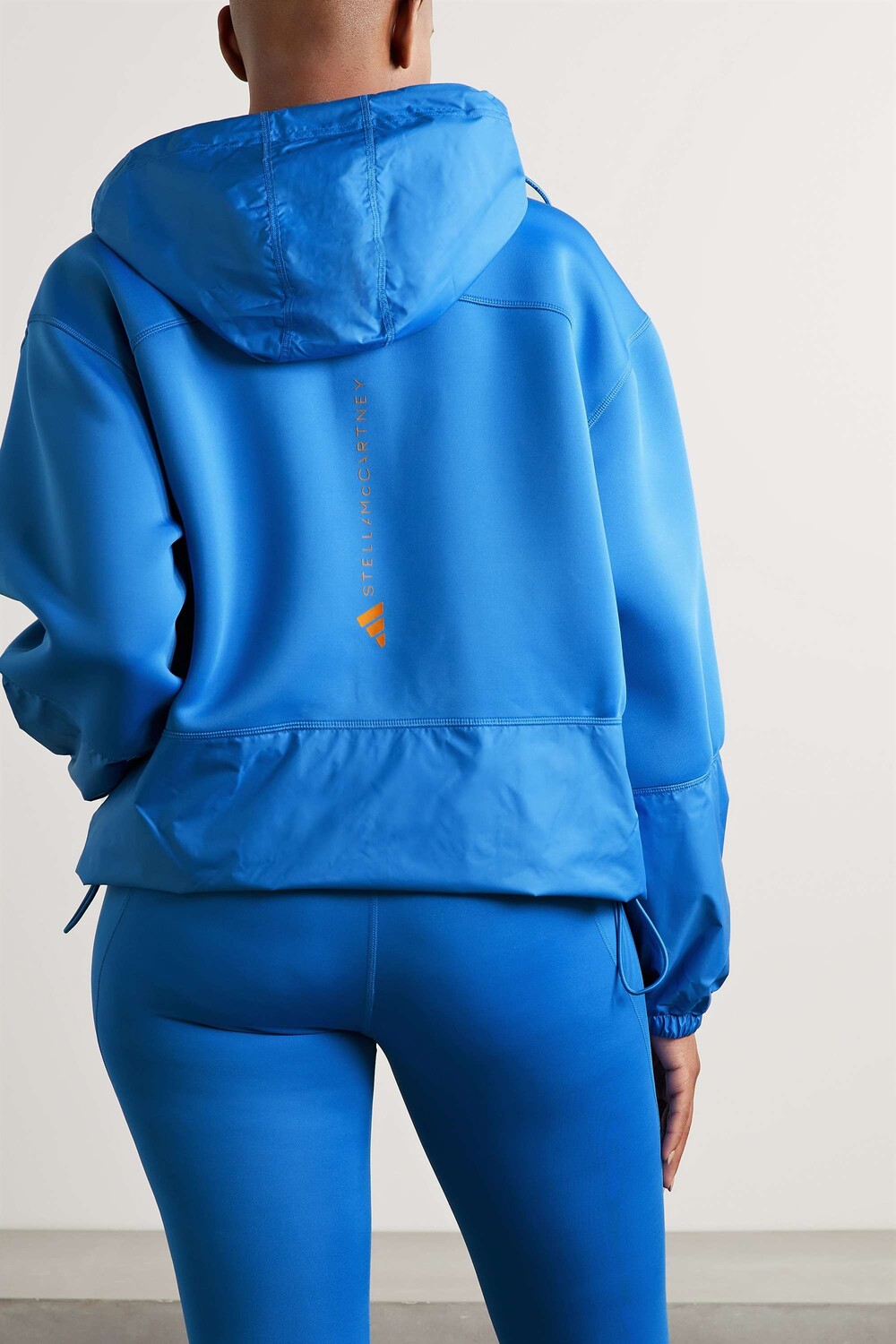 

ADIDAS BY STELLA MCCARTNEY Верх с принтом TruePace и толстовка из переработанного эластичного материала с аквалангом, синий