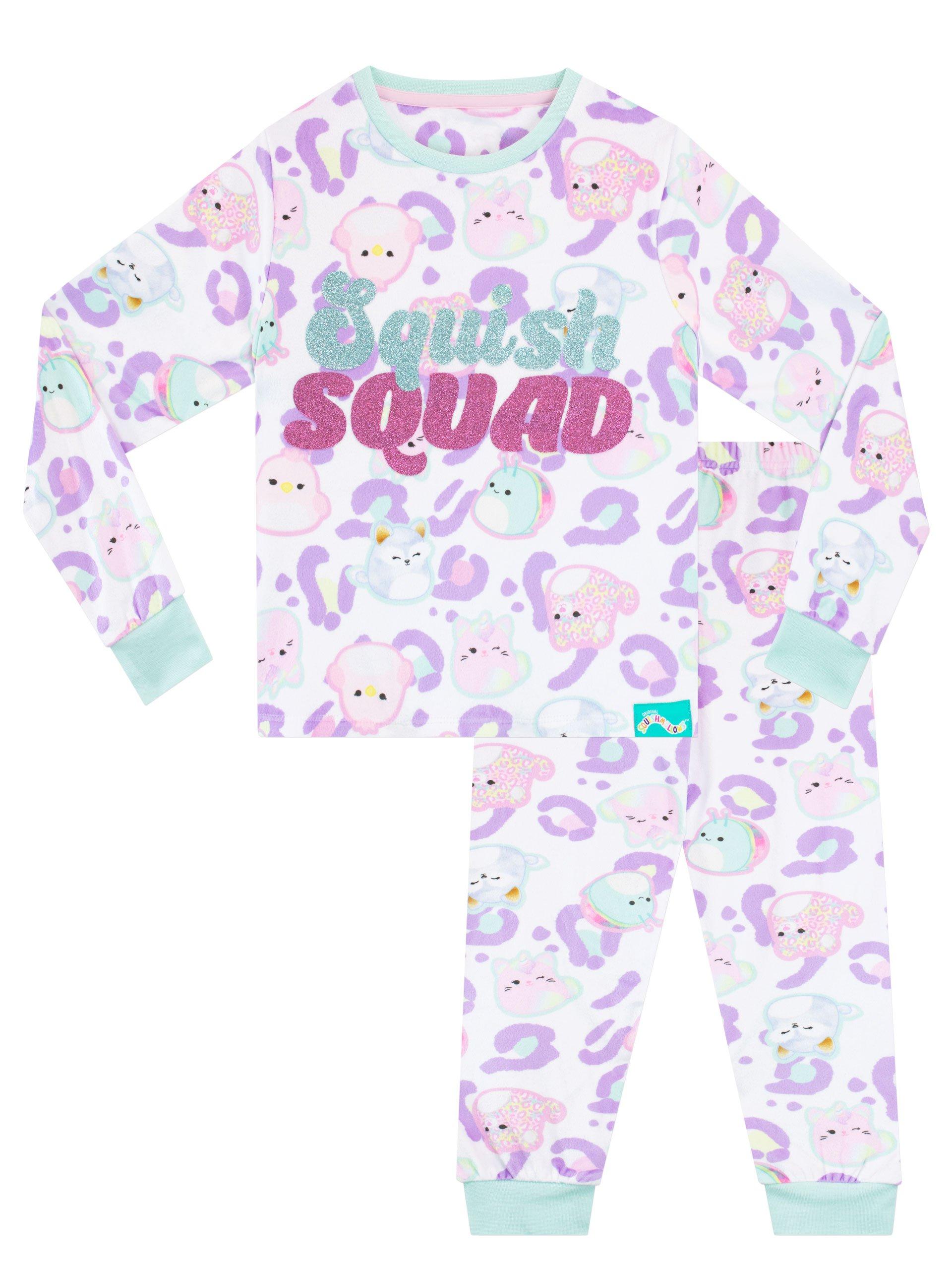 Флисовая пижама Squish Squad Squishmallows, белый