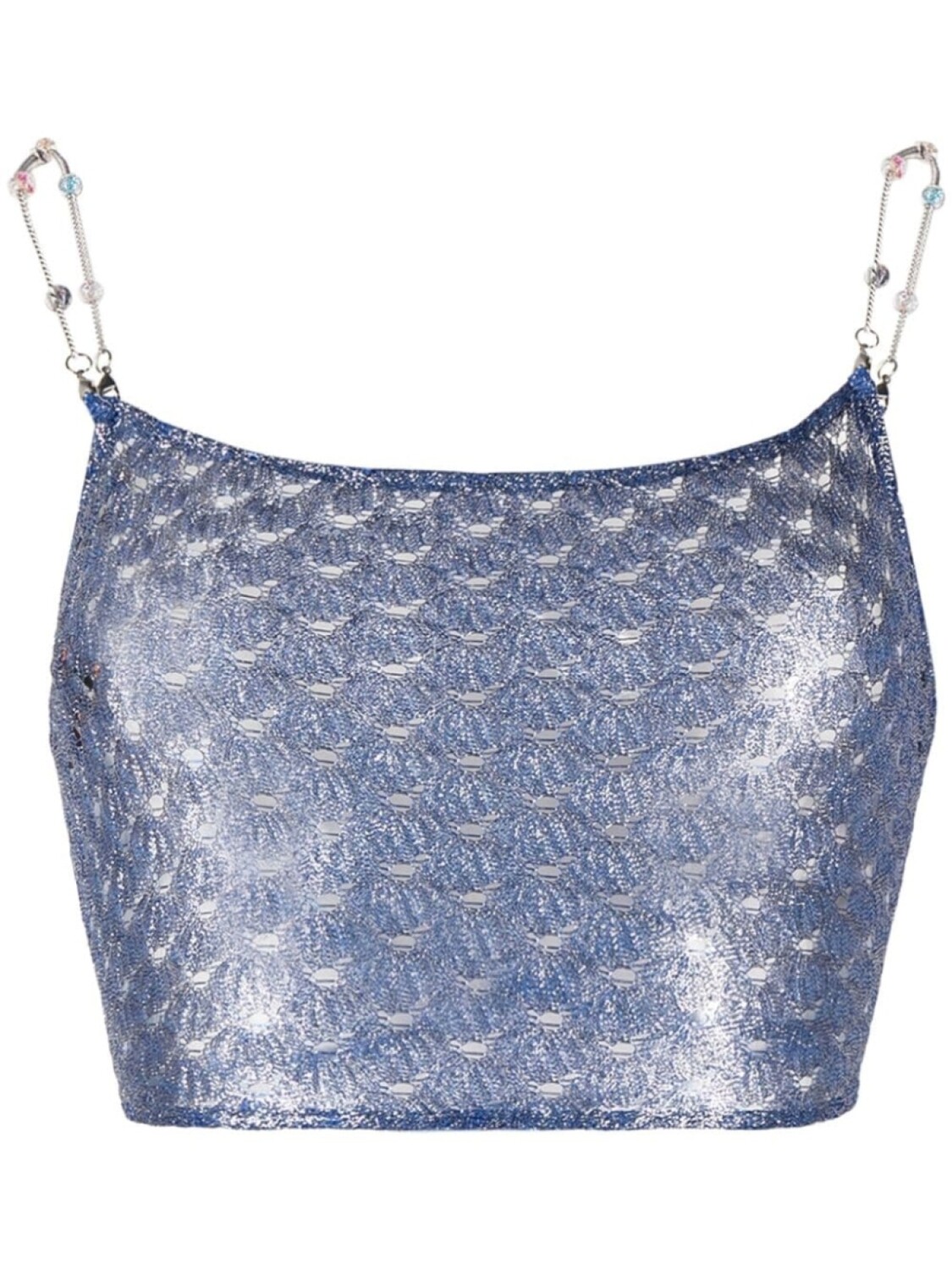 

Missoni укороченный топ с узором зигзаг, синий
