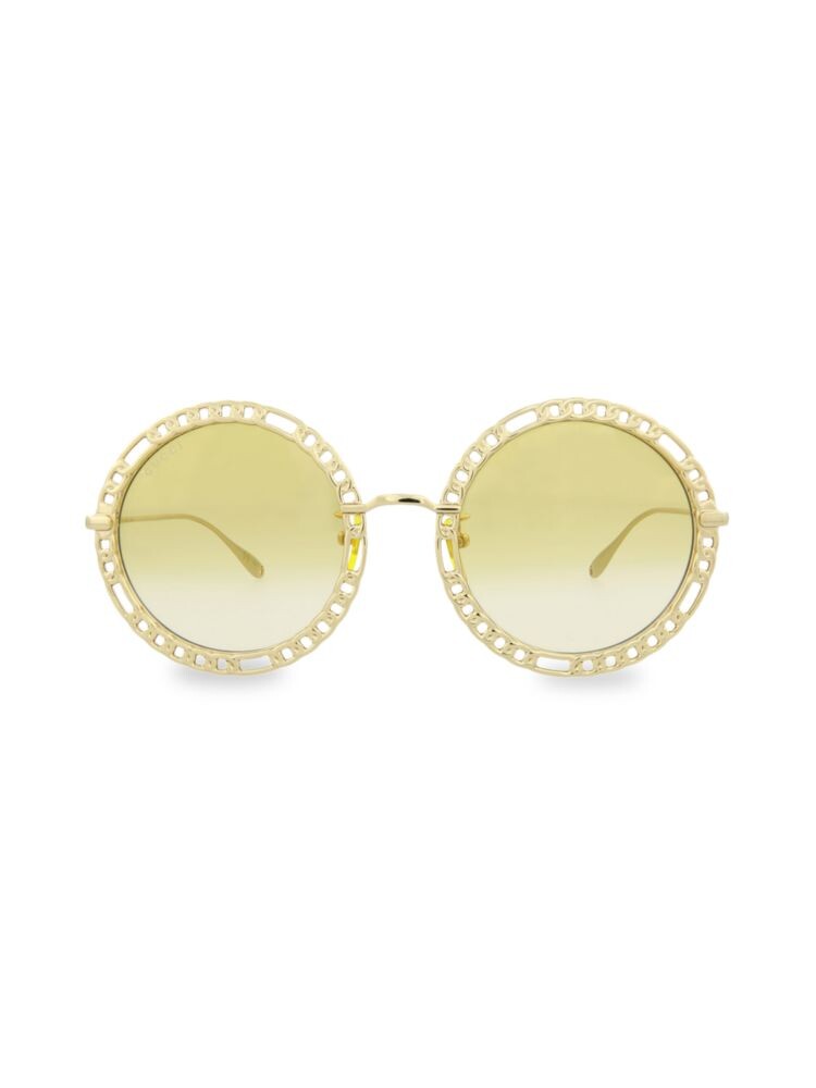 

Круглые солнцезащитные очки 53MM Gucci, желтый