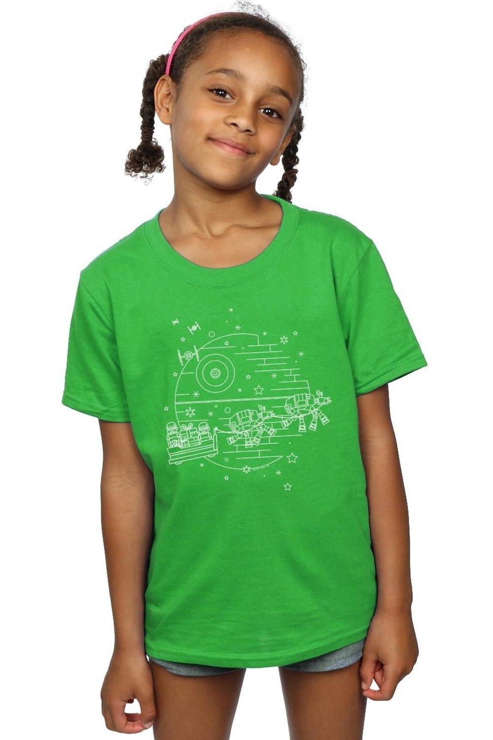 Хлопковая футболка «Звезда Смерти» Star Wars, зеленый