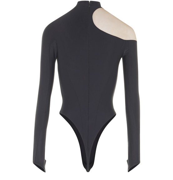 

Асимметричное боди с иллюзией Mugler