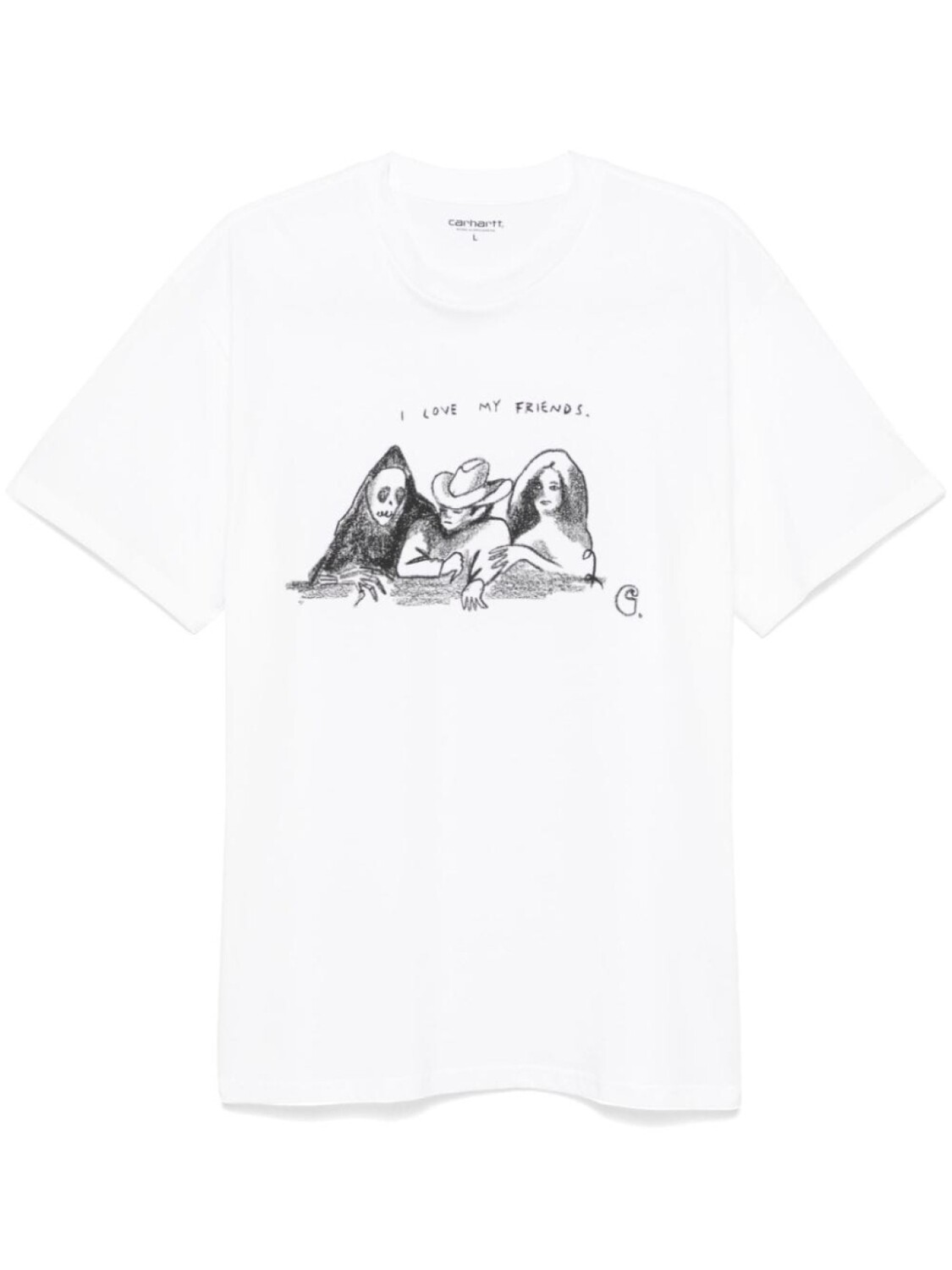 

Carhartt WIP футболка с друзьями Пепе, белый
