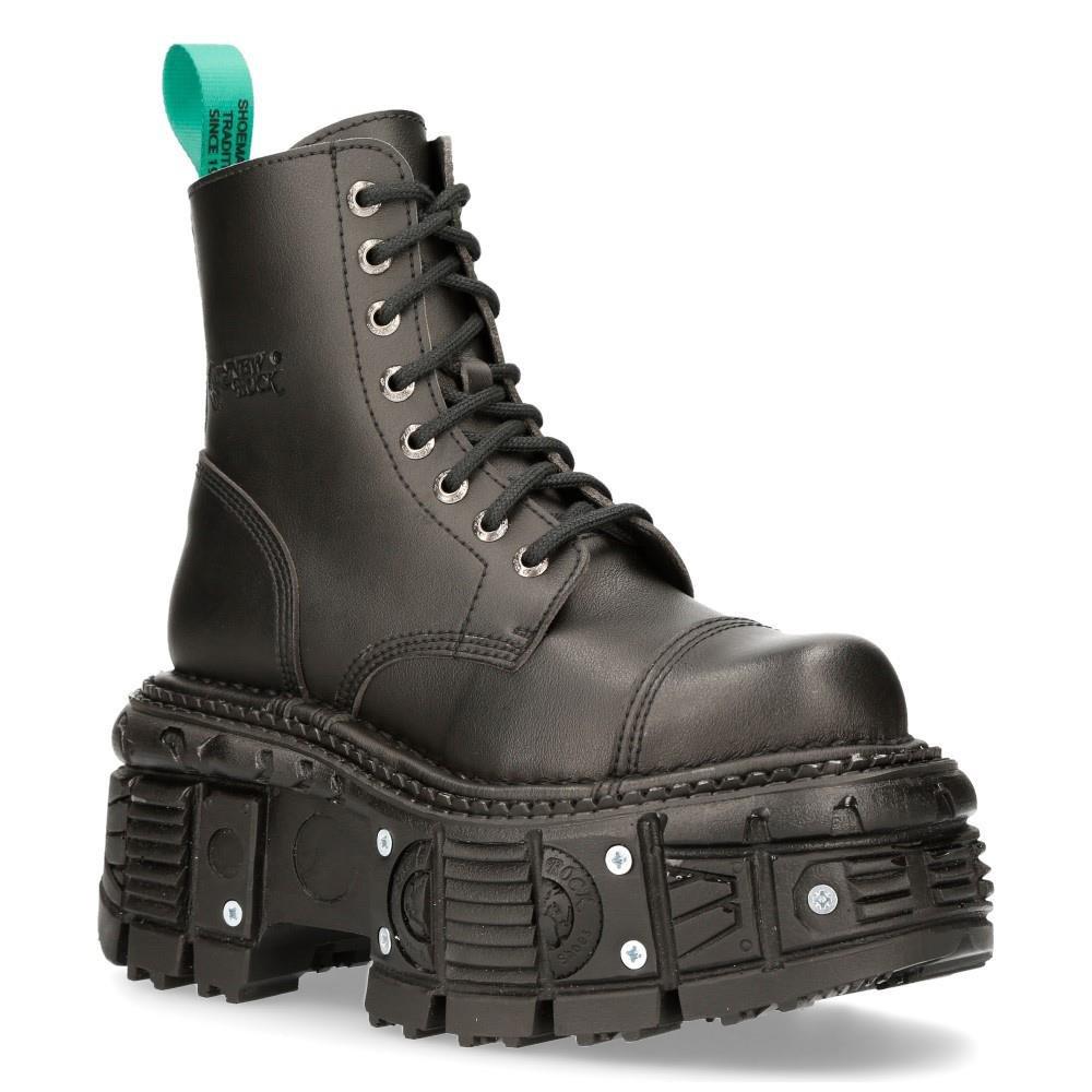 Ботинки New Rock из веганской кожи на армейской платформе — TANKMILI083C-V2, черный цена и фото