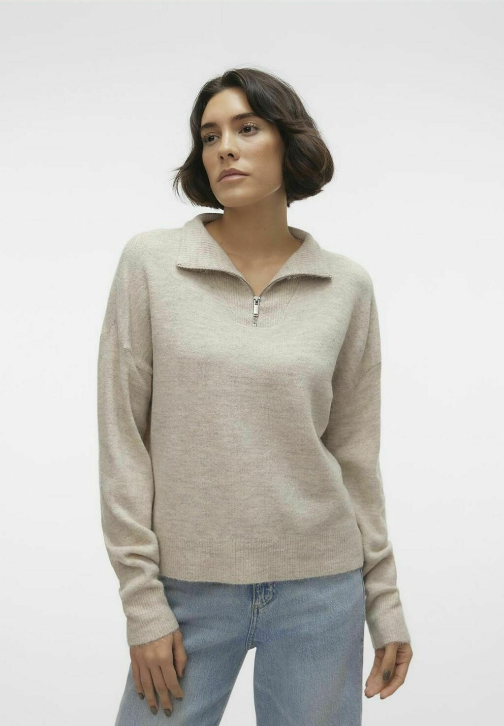 

Свитер вязаный VMELLYLEFILE Vero Moda, цвет birch