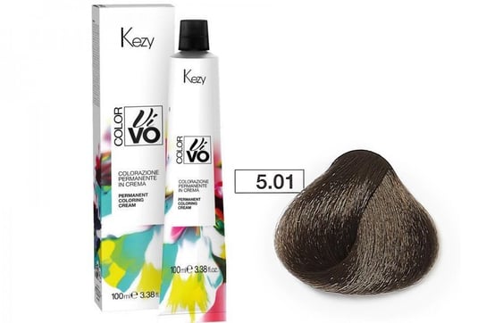 цена Краска для волос Kezy Color Vivo 100 мл 5.01 натуральный пепельный русый