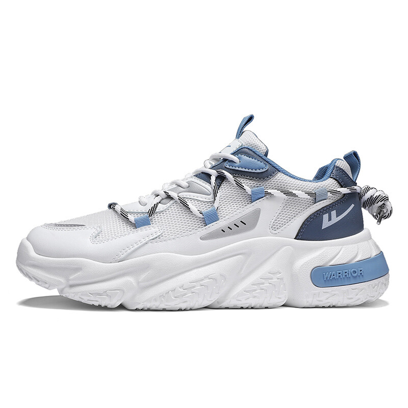 

Кроссовки WARRIOR Chunky Sneakers Unisex Low-top Blue/gray, белый/серый