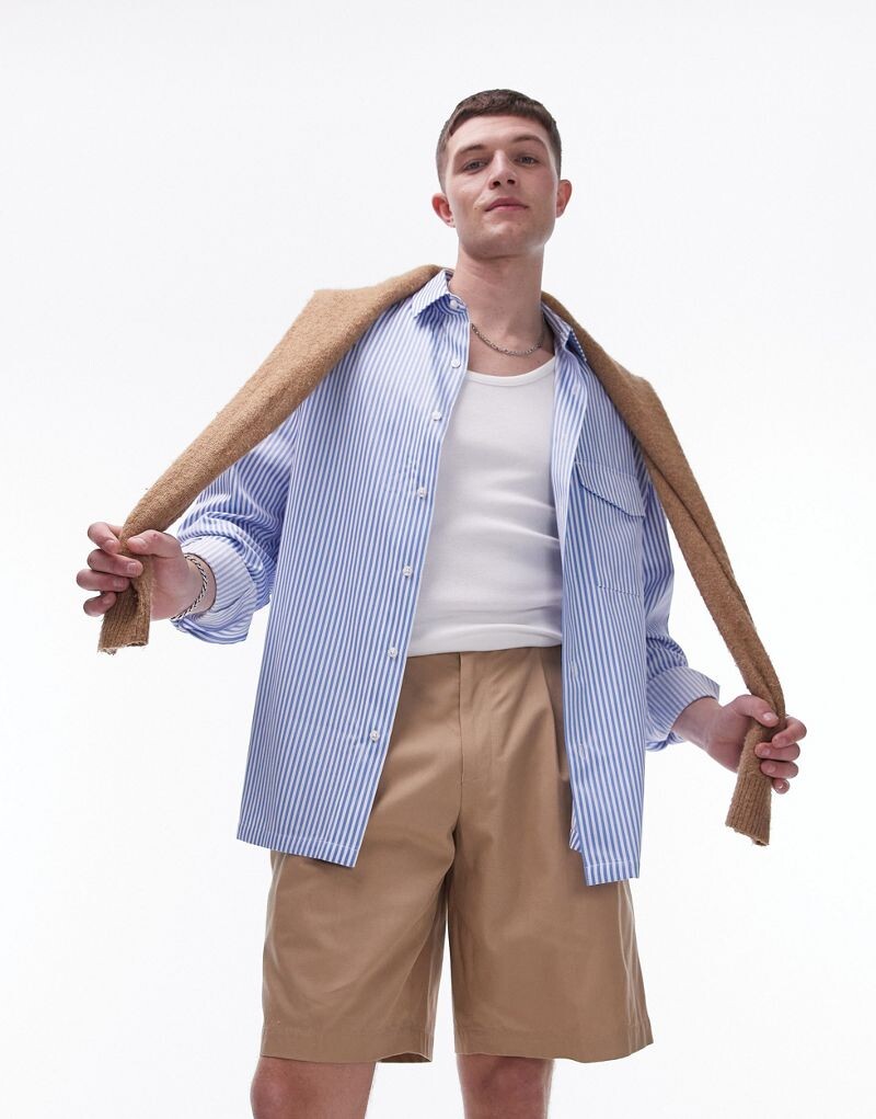 

Широкие шорты с двойными складками Topman