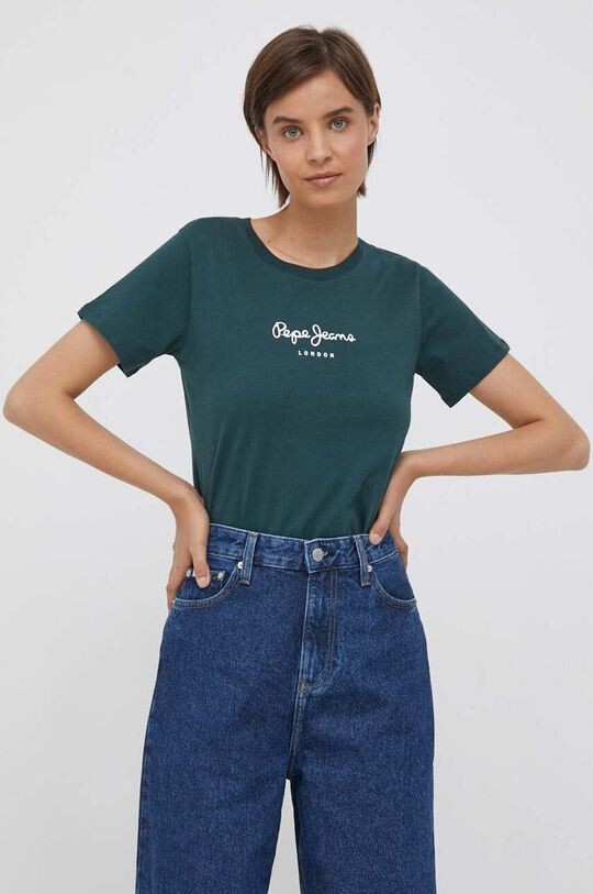 

Футболка Wendys из хлопка Pepe Jeans, зеленый