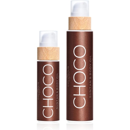 цена Органическое масло Choco Tanning Accelerator с витамином Е и ароматом шоколада 200, Cocosolis