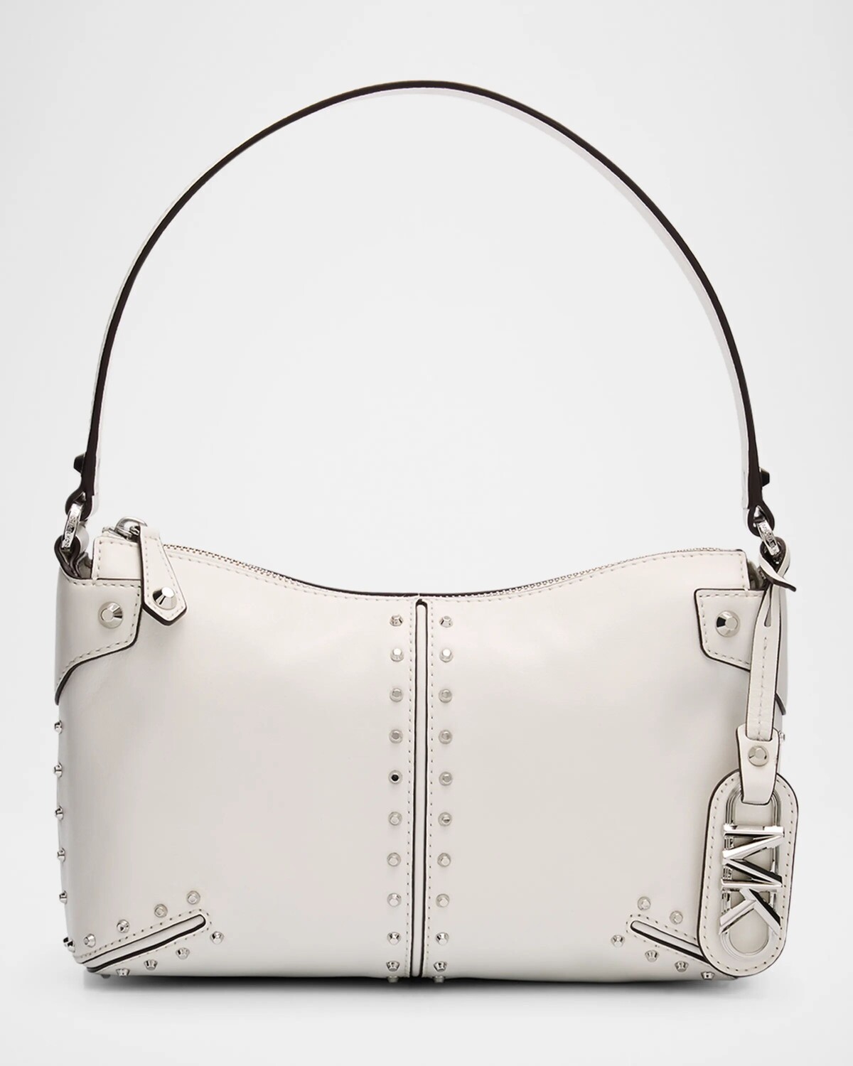 

Большая кожаная сумка через плечо с заклепками Michael Michael Kors, черный
