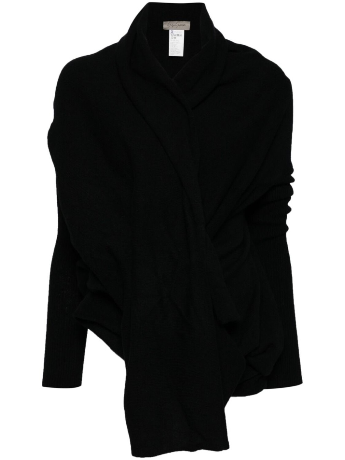 

Yohji Yamamoto кардиган асимметричного кроя, черный