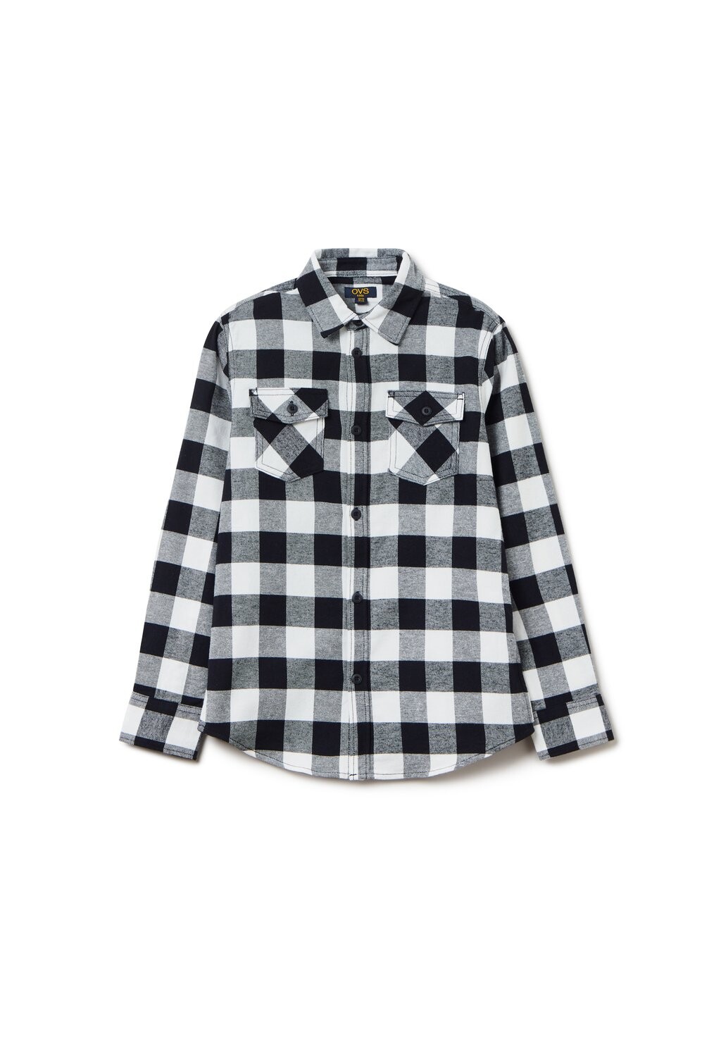 

Рубашка With Check Pattern OVS, черно-белая