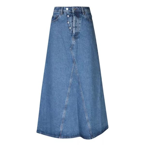 

Джинсы overdyed denim skirt Ganni, синий