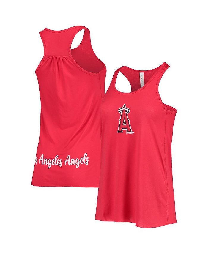 

Женская красная майка Los Angeles Angels спереди сзади Soft As A Grape, красный