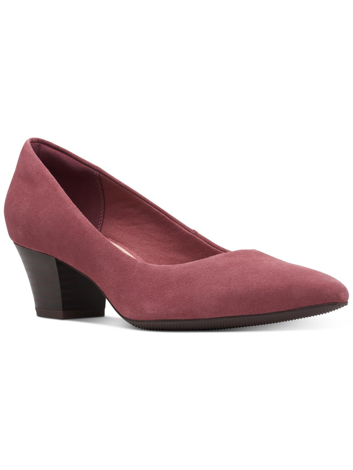 

Женские полированные туфли Teresa Step с острым носком Clarks, цвет Dark Rose Suede