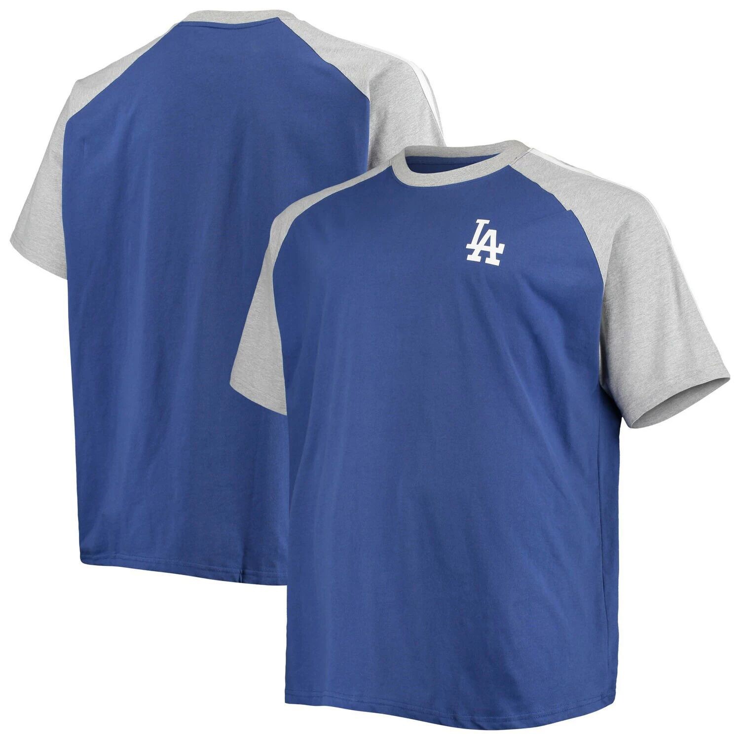 

Мужская футболка Royal Los Angeles Dodgers с круглым вырезом реглан