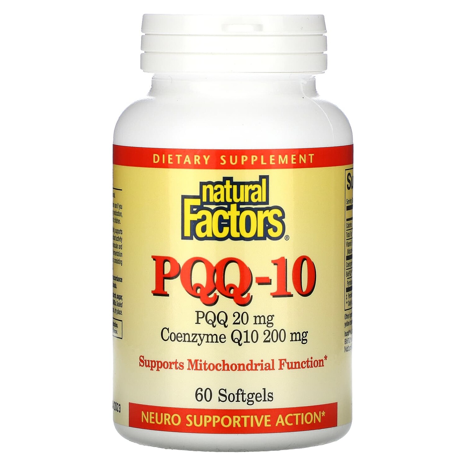 

PQQ-10, пирролохинолинхинон 20 мг, коэнзим Q10 200 мг, 60 капсул, Natural Factors